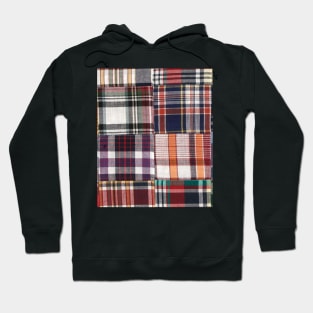 Madras ,Preppy Patchwork Madras Hoodie